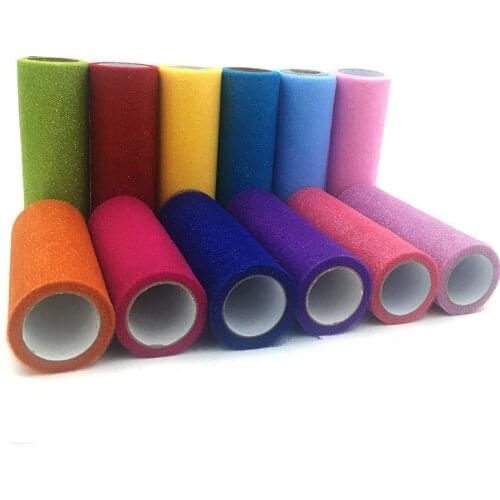 10 Yards Glitter Sheer Crystal Tulle Roll 15cm tulle Spool Tutu Organza Laser DIY Craft Baby Shower Wedding Decoration