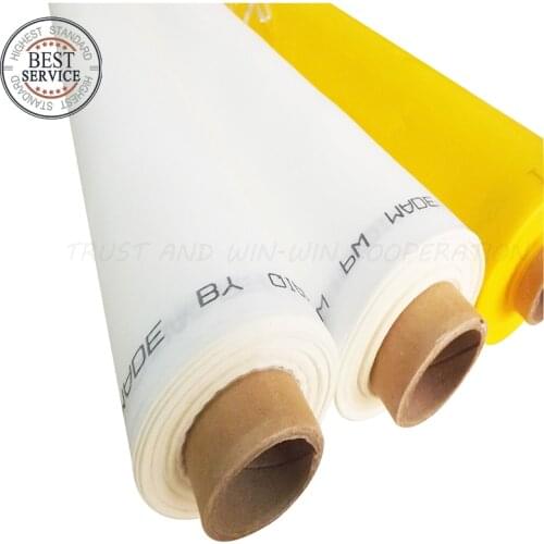 127cm/165cm width white/Yellow color 140T/355-34um economic mesh/mono polyester screen grid printing with free shipping