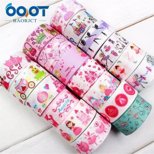 173231,OOT BAORJCT25mm 10yard/lot cartoon Ribbons Thermal transfer Printed grosgrain Wedding Accessories DIY handmade material