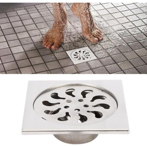 2PCS Stainless Steel Floor Drain Bathroom Shower Strainer Deodorizer High Quality