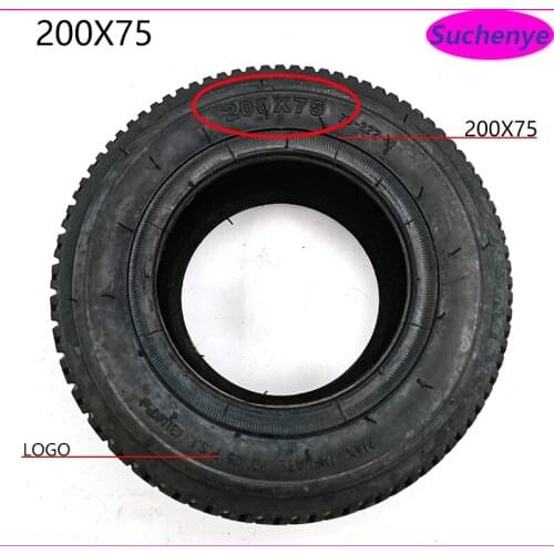 200x75 Pneumatic Outer Tire 8 Inch Thicked Widened Wear Resistant Tyre for Electric Scooter and Go Kart Parts