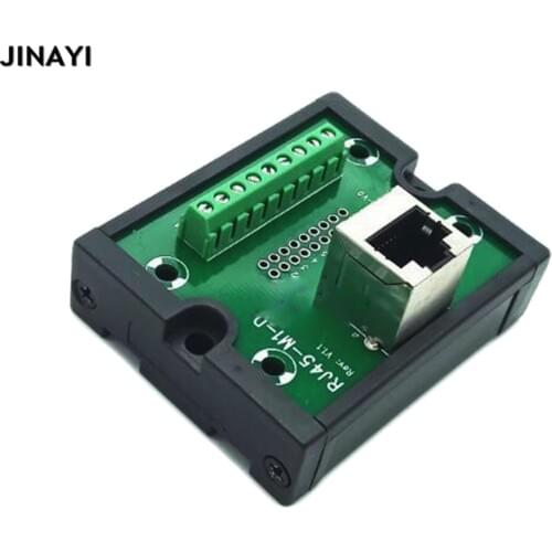 5pcs RJ45 Terminal Breakout Ethernet 8P8C LAN PCB Board interface adapter DIN Rail Mounting Connector