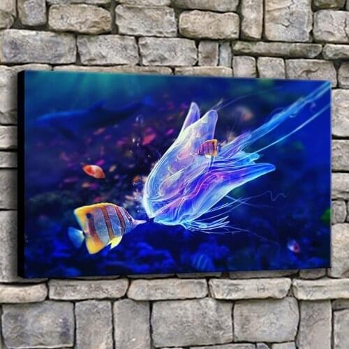 5D DIY square round Diamond Painting Beautiful jellyfish Cross Stitch Diamond Embroidery Pattern Rhinestone home decor J0633