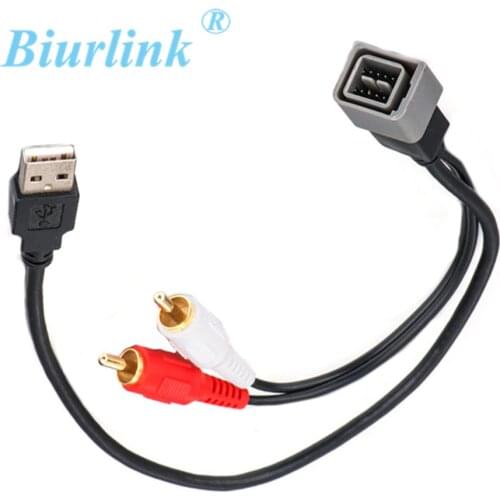 Biurlink Car Radio USB Adapter USB Port Input Retention Cable for Nissan