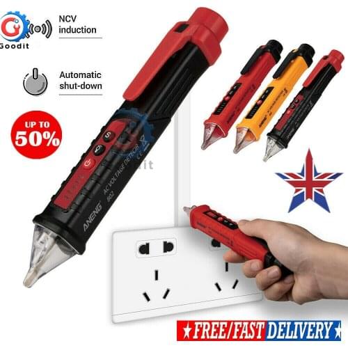 VD802 Non-Contact AC Voltmeter Voltage Tester Indicator 12V-1000V Outlet Voltage Checker Meter LED Socket Volt Detector Test Pen