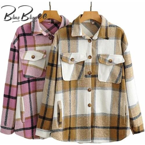 Женские рубашки в клетку BlingBlingee China At AliExpress
