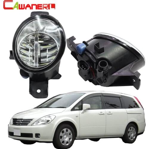 Cawanerl For Nissan Presage 2004 2005 2006 Car 4000LM LED Light Right + Left Fog Light Assembly Daytime Running Light DRL 12V