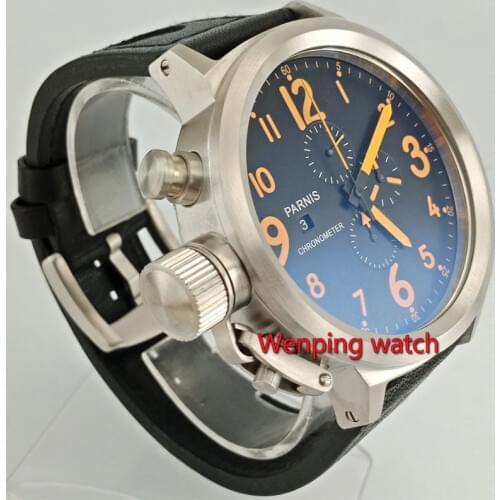 50mm Parnis Chronograph Watch 0S10 Quartz Wrist Watch Russian Mili-tary Style W57