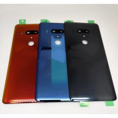 Brand New Original 6.0 inches For HTC U12 Plus Back Battery Cover Rear Door Panel Glass Housing Case Replacement Parts With Logo