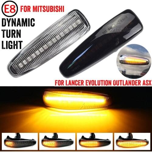 Dynamic LED Fender Light Side Marker For MITSUBISHI Lancer VII 2008 Outlander Sport III 2011 Mirage 2014 2018 Evolution X Pajero