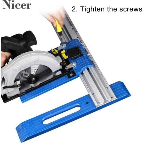 Electric Circular Saw Fixed Rail Slide Aluminum Cutting Bracket Sliding Fixed Rail Woodworking Water And Electricity Tools