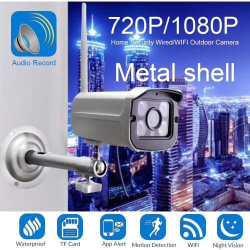 HD Wifi IP Camera 2.0MP 1080P Outdoor Weatherproof Infrared Night Vision Security Video Surveillance Camera Audio Record