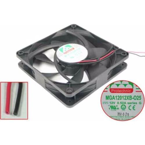 Magic MGA12012XB-O25 DC 12V 0.52A 120x120x25mm 2-wire Server Cooling Fan