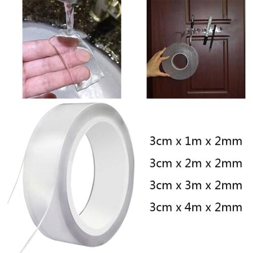 Reusable Nano Tape Double-Sided Traceless Washable Adhesive Invisible Gel Sticker for Pastry Crafts DIY Accessories