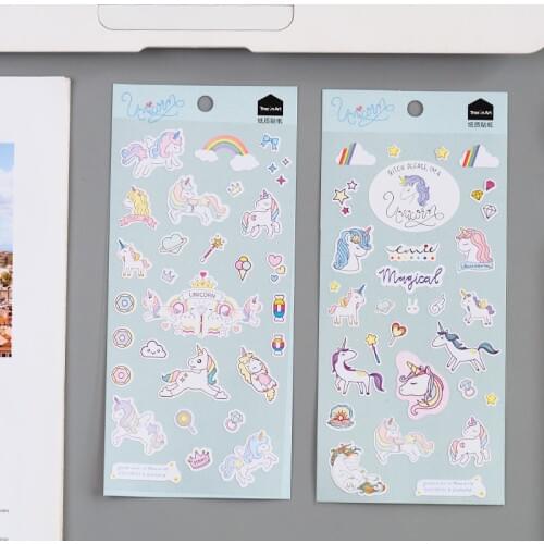 Young Maiden Unicorn Decorative Stationery Stickers Scrapbooking DIY Diary Album Stick Lable