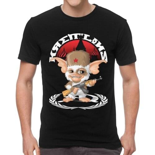 Mens Gremlins T-Shirt Novelty Retro Horror Sci Fi Gizmo 80s Movie Mogwai Monster Tshirt Short Sleeve T Shirt Cotton Tee Tops
