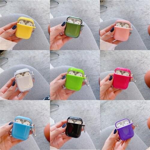 Soft Earphone Case For Apple Airpods 1/2 TPU Candy Color Wireless Headset Shockproof Protective Case For Apple Airpods 1/2