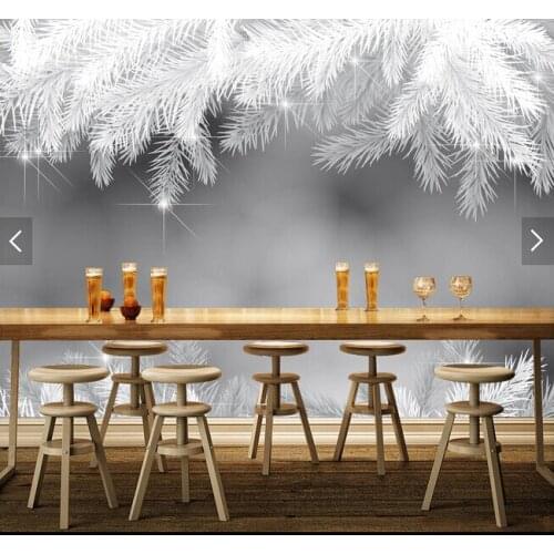 Custom 3 d papel DE parede, snow Christmas landscape murals for the sitting room bedroom TV setting wall waterproof wallpaper