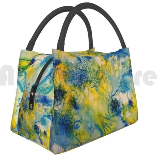 Portable Insulation Bag Glowing Carpfish 93 Sea Ocean Fish Carp Abstract Underwater Glow In The Dark Moa