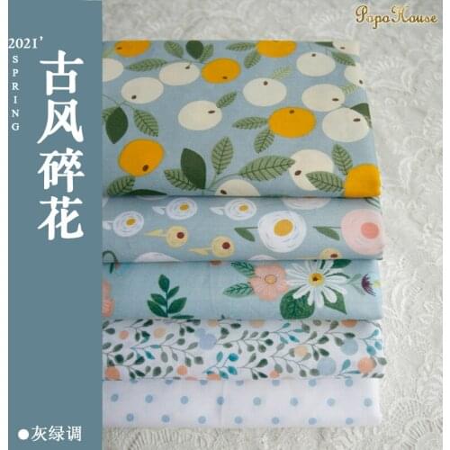 50cm*160cm / Piece, Classical Floral Pure Cotton Twill Cloth, Tablecloth, Curtain, Puppet Clothing Fabric, DIY Handmade Material