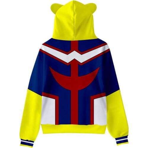 Hot 3D Comic My HeroAcademia Cute Cat Ears Hoodies Sweatshirts Fashion Kids Hooded Casual Autumn Boys Girls Pullovers Clothing