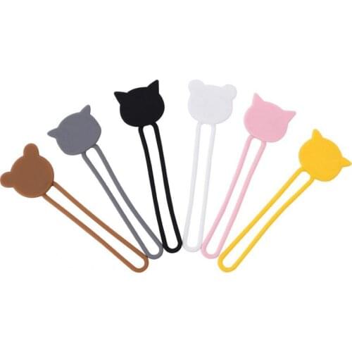 Universal 9.5cm x 3.5cm x 0.5cm Cable Winder Compact Multifunctional Cartoon Animal Shape Earphone Cable Organizer for Office