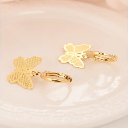 Bangrui Brand gold Luxury Butterfly Charm Earring Fashion Gold Color For Women&Girl Jewelry Gift