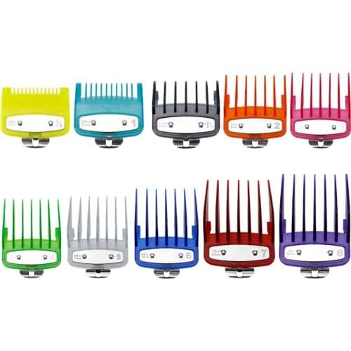 1Set/10Pcs Colorful Clipper Guide Combs Replacement Guards Set Fits for Most All Full Size for Wahl Hair Clippers
