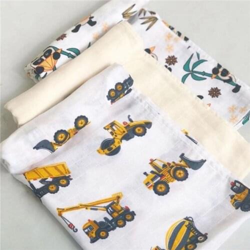 120cm*110cm Cotton Baby Swaddles Blanket Swaddle Newborn Organic Cotton Bamboo Baby Blanket Muslin Diaper