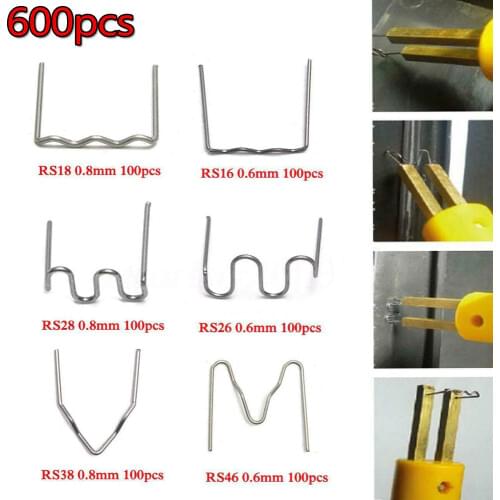 600PCS 0.6/0.8mm Hot Stapler Staple For Plastic Welder Car Bumper Repair Using The Ramp Clamp Off