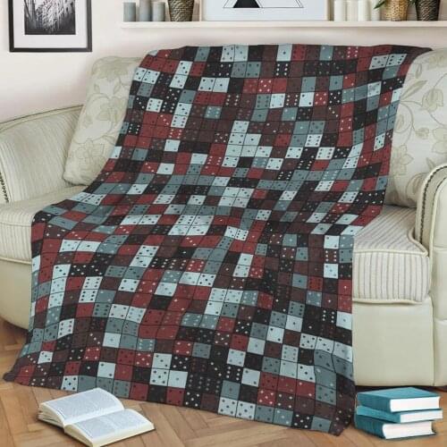 Geometric Landscape No 2 3D Printed Velvet Plush Throw Fleece Blanket Bedspread Sherpa Blanket Home Decora