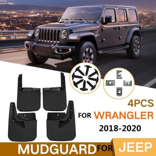 Car Mudflap For Jeep Wrangler JL 2018-2020 Fender Mud Guard Splash Flaps Mudguard Accessories