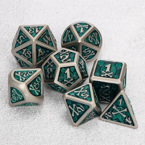 Skull head d&d dice dnd dice metal Polyhedral D&D Dice TRPG Games Board game Dice Dungeon and Dragon dnd dice D20 RPG MTG dnd