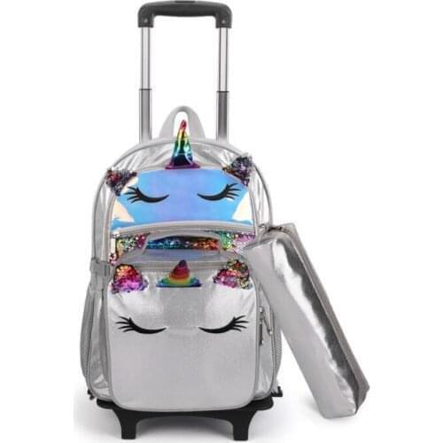 Children school Trolley backpack Bag for kids School wheeled backpack bag for girls student Rolling school backpack bag wheels