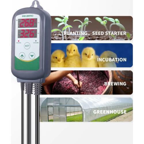 Inkbird ITC-308 WIFI Connected Optional for EU US UK AU Version Digital Temp Thermostat with Temperature calibration & Probe
