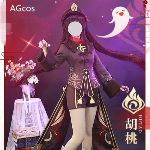 Genshin Impact Hutao Cosplay Costume Woman Christmas Outfits Hu Tao Cosplay Dress