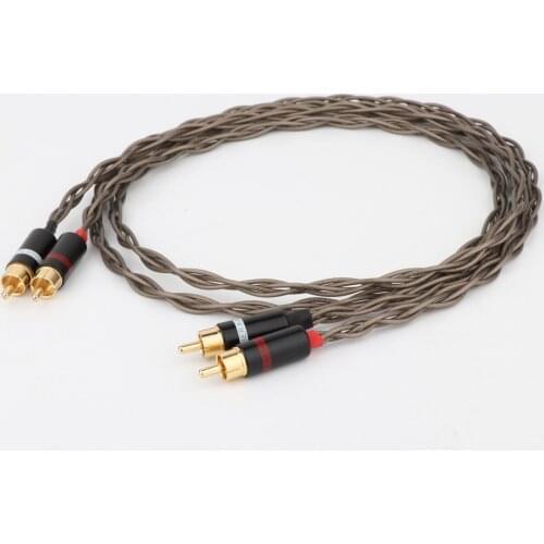 Pair odin interconnect cable 5N OCC silver plated copper signal wire hifi audio video extend cable,RCA to RCA Audio Cable