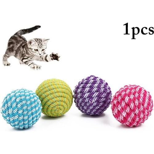 Pet Cat Toy Ball Elastic Bite Resistant Funny Kitten Ball Toy Cat Interactive Toy for Cats Kitten Pet Supplies