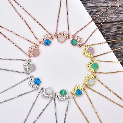 KAMAF with feet Y opal adjustable bracelet charm ladies jewelry gift