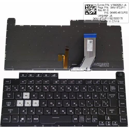 RGB backlit Japanese keyboard for ASUS ROG Strix Scar III G531 GW G531GD G531GT G531GV G531G JP laptop keyboards 0KNR0 4613JP00