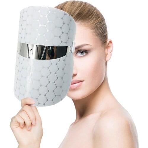 Beauty led mask infrared red light therapy device household facial hot compress spot whitening skin rejuvenation acne remove