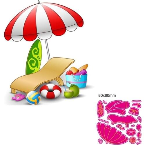 Metal Cutting Die Beach DIY Scrapbooking Paper Cards Decorative Craft Embossing