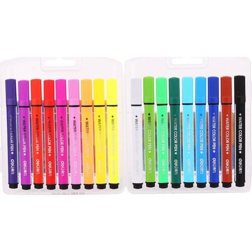 5 Sets 18 Colors Watercolor Pen Markers Children Drawing Set School Art Supplies Non-toxic Water Washable Graffiti Pens