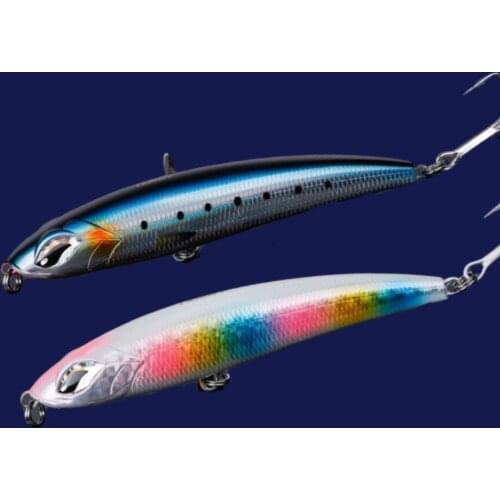 Noeby 2pcs Sinking Pencil Fishing Lure 115mm60g Stickbait Wobbler Artificial Hard Bait for Sea Tuna Fishing Lure