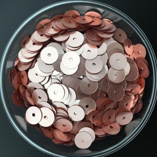New!! 4000pcs 8mm Flat Round Loose Sequin Paillette Sewing,Wedding Craft,Women Kids DIY Garment Accessory Dull Pink Champagne