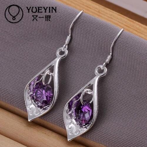 New fashion New Design silver plated jewelry Womens earrings Wholesale Brazilian Pendant Dangle earring