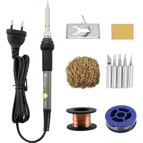 80W/60W Adjustable Temperature Soldering Iron 220V/110V LCD Electric Soldering Iron Soldering Repair Tool Kit