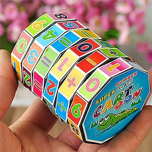 Plastic Kids Cylinder Math Addition Subtraction Calculation Training Toy for Childrens Early Educational Toy
