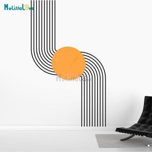 Rainbow Arch Decal Living Room Bedroom Mid Century Modern Home Nordic Style Removable Vinyl Wall Sticker BD753