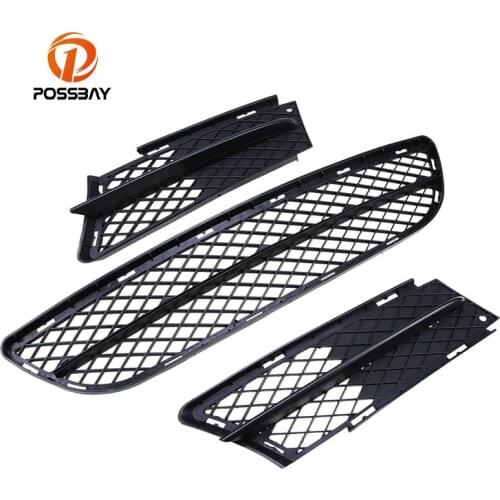 POSSBAY Car Front Bumper Lower Center Grill Grilles Auto Side For BMW 3 Series E90/E91 Sedan/Wagon Pre-facelift 2004-08